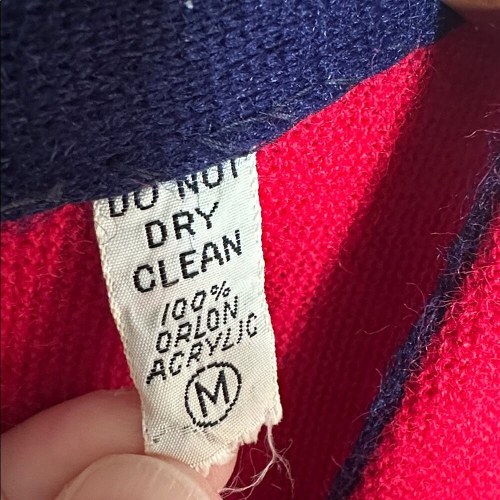 Vintage IZOD Men's Red Cardigan Sweater V Neck Preppy Old Money Country Club - Picture 8 of 8